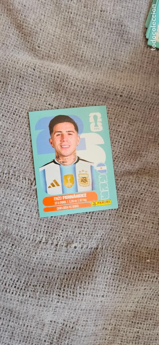 Fu&szlig;ball-Sticker: Argentina Enzo Fern&aacute;ndez 8 world cup mundial fifa estados unidos, canad&aacute; mexico panini 2026 26 sin p