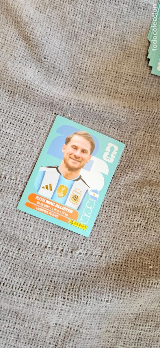 Fu&szlig;ball-Sticker: Argentina Mac Allister 9 world cup mundial fifa estados unidos, canad&aacute; mexico panini 2026 26 sin peg
