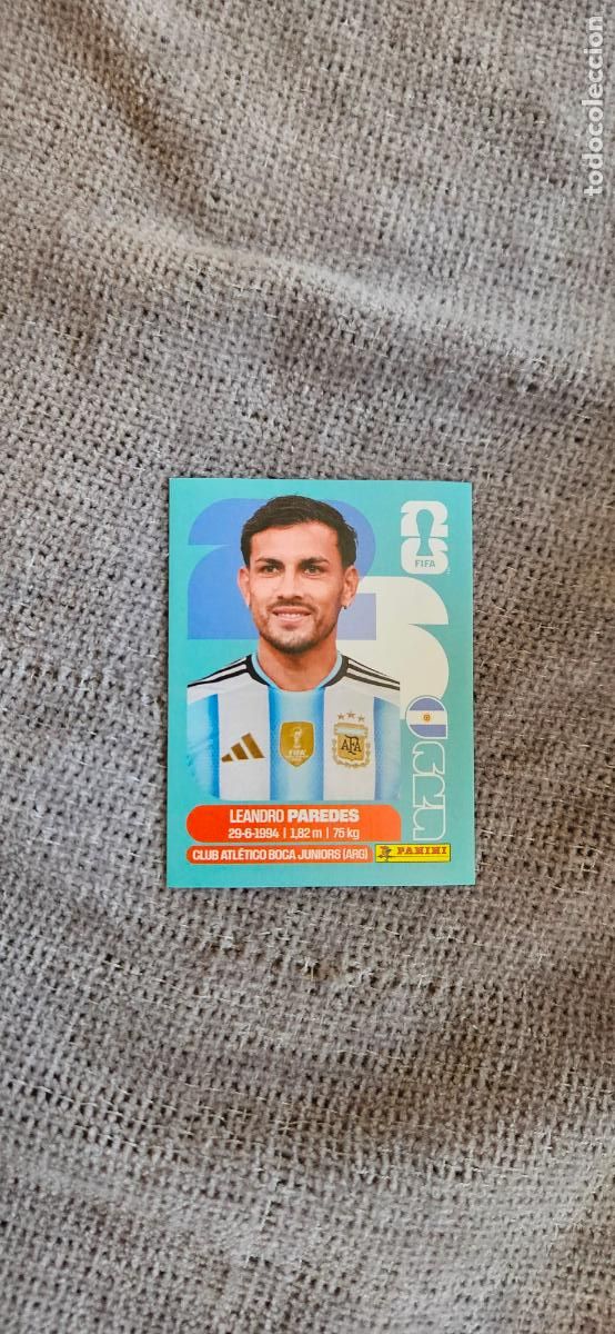 Fu&szlig;ball-Sticker: Argentina Paredes 12 world cup mundial fifa estados unidos, canad&aacute; mexico panini 2026 26 sin pegar t