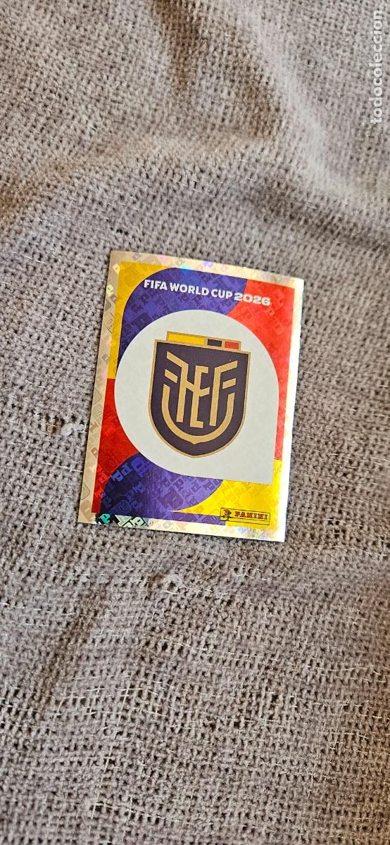 Fu&szlig;ball-Sticker: Escudo Ecuador world cup mundial fifa estados unidos, canad&aacute; mexico panini 2026 26 sin pegar tradin