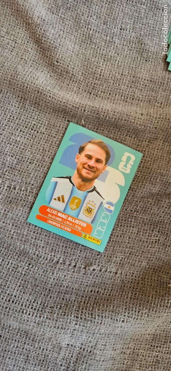 Fu&szlig;ball-Sticker: Argentina Mac Allister 9 world cup mundial fifa estados unidos, canad&aacute; mexico panini 2026 26 sin peg