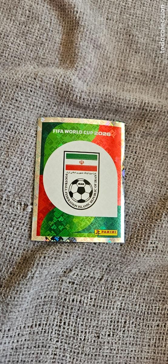 Fu&szlig;ball-Sticker: Escudo Ir&aacute;n world cup mundial fifa estados unidos, canad&aacute; mexico panini 2026 26 sin pegar trading ca
