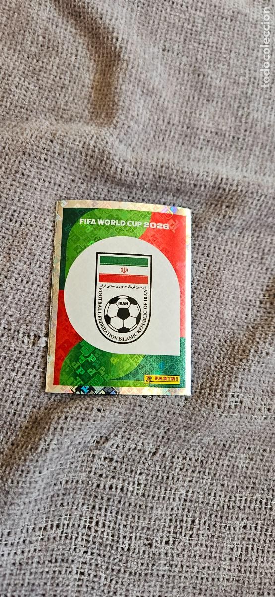 Fu&szlig;ball-Sticker: Escudo Ir&aacute;n world cup mundial fifa estados unidos, canad&aacute; mexico panini 2026 26 sin pegar trading ca