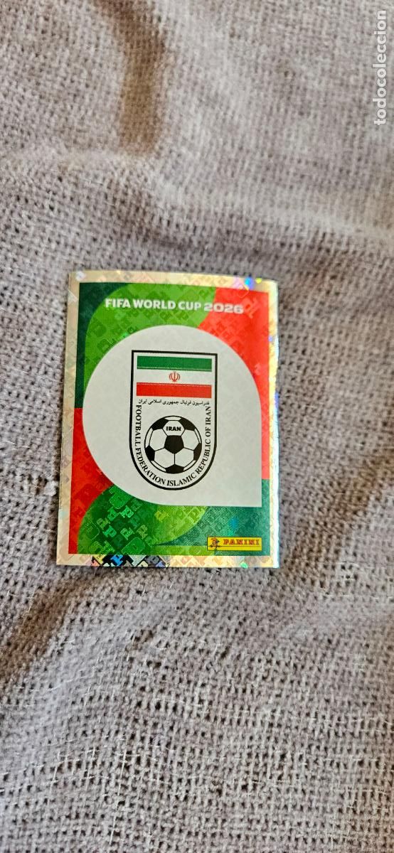 Fu&szlig;ball-Sticker: Escudo Ir&aacute;n world cup mundial fifa estados unidos, canad&aacute; mexico panini 2026 26 sin pegar trading ca