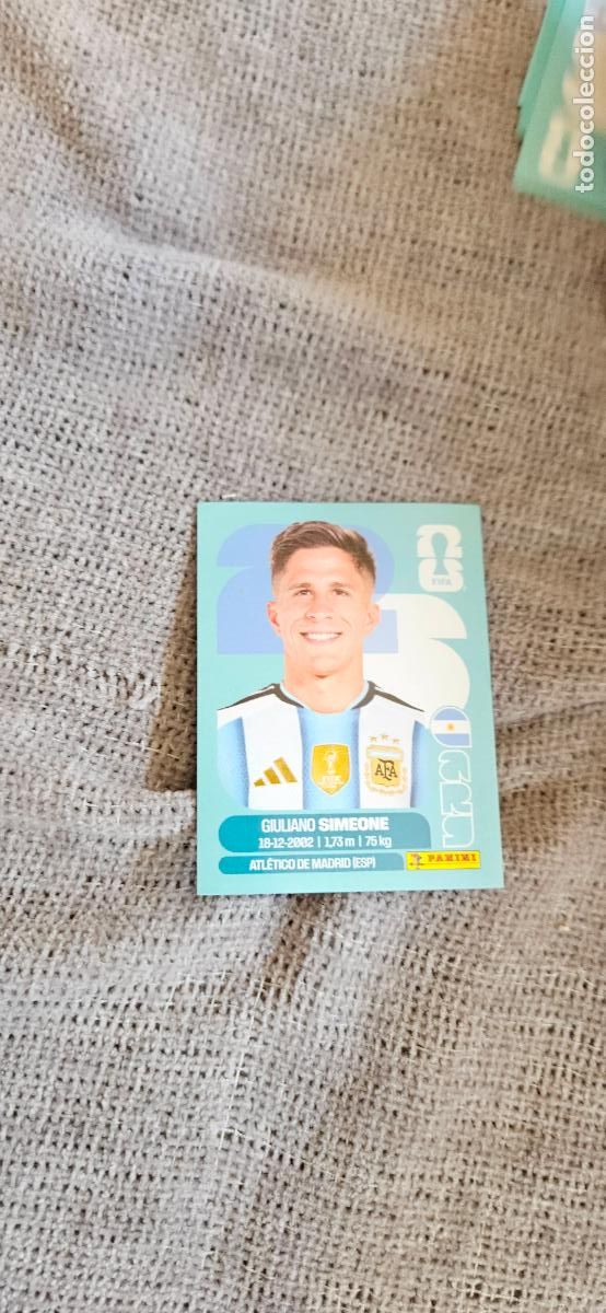 Football Stickers: Argentina Simeone 20 world cup mundial fifa estados unidos, canad&aacute; mexico panini 2026 26 sin pegar t