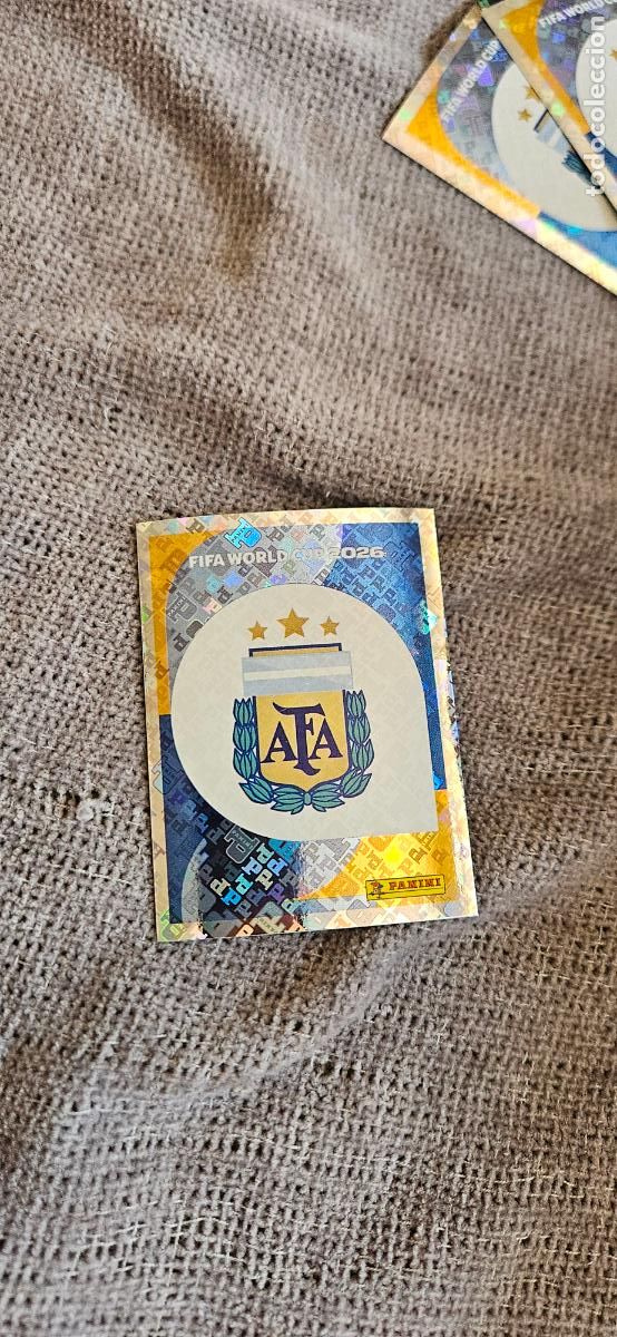 Football Stickers: Escudo Argentina world cup mundial fifa estados unidos, canad&aacute; mexico panini 2026 26 sin pegar tradi