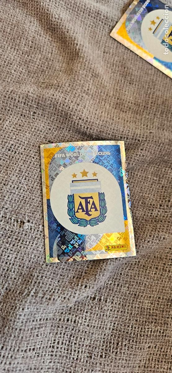 Cromos de f&uacute;tbol: Escudo Argentina world cup mundial fifa estados unidos, canad&aacute; mexico panini 2026 26 sin pegar tradi