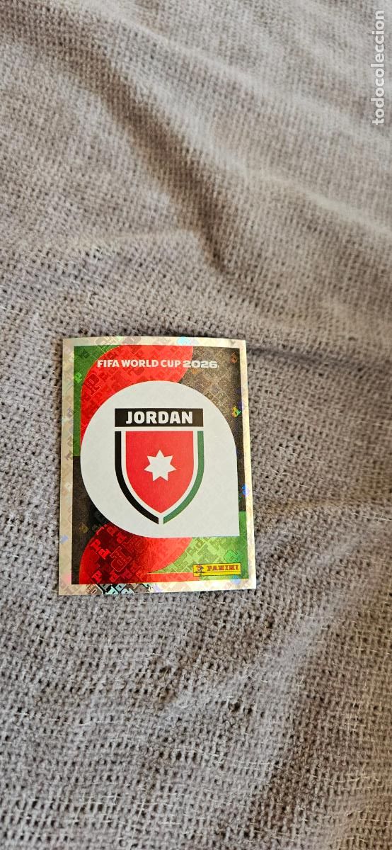 Cromos de f&uacute;tbol: Escudo Jordania world cup mundial fifa estados unidos, canad&aacute; mexico panini 2026 26 sin pegar tradin
