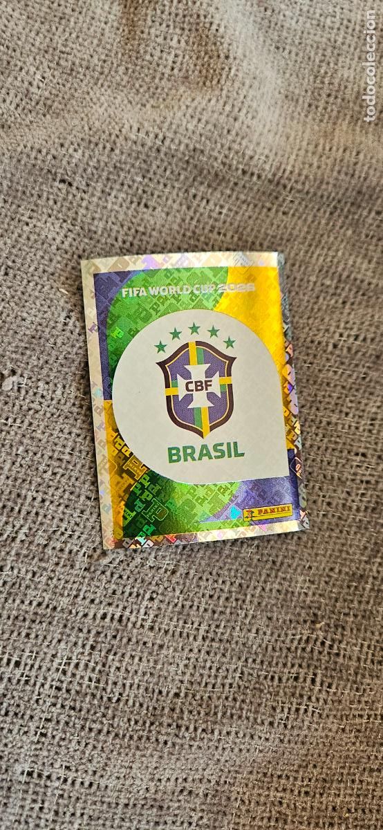 Cromos de f&uacute;tbol: Escudo Brasil world cup mundial fifa estados unidos, canad&aacute; mexico panini 2026 26 sin pegar trading