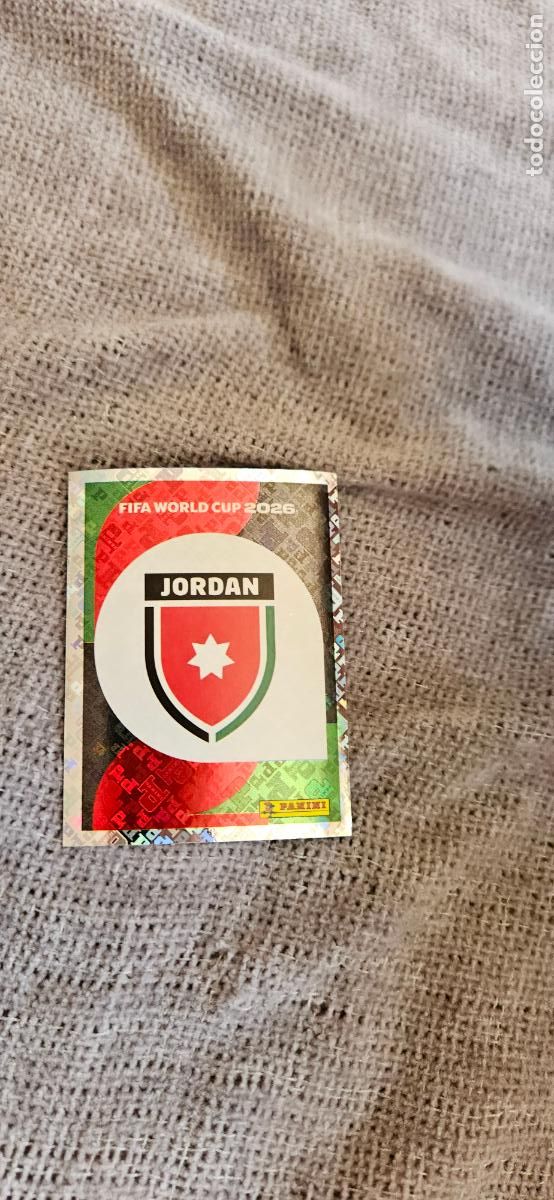 Cromos de f&uacute;tbol: Escudo Jordania world cup mundial fifa estados unidos, canad&aacute; mexico panini 2026 26 sin pegar tradin
