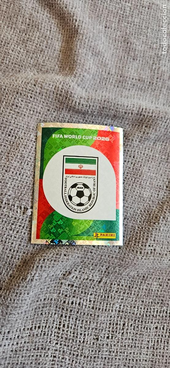 Cromos de f&uacute;tbol: Escudo Ir&aacute;n world cup mundial fifa estados unidos, canad&aacute; mexico panini 2026 26 sin pegar trading ca
