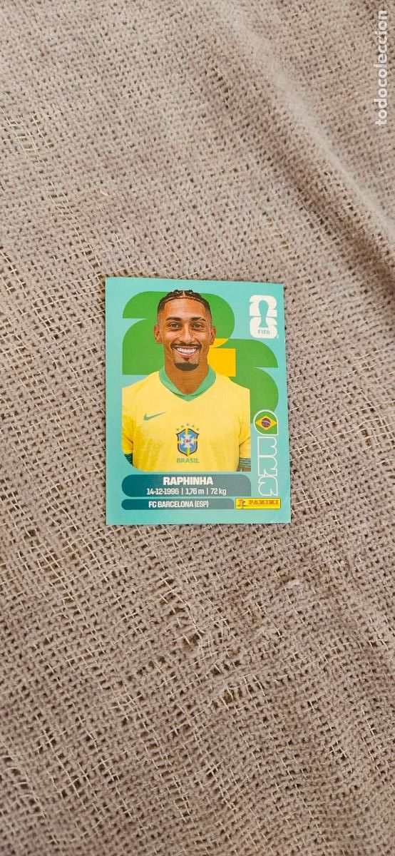 Cartes &agrave; collectionner de Football: Brasil Raphinha 19 world cup mundial fifa estados unidos, canad&aacute; mexico panini 2026 26 sin pegar tra