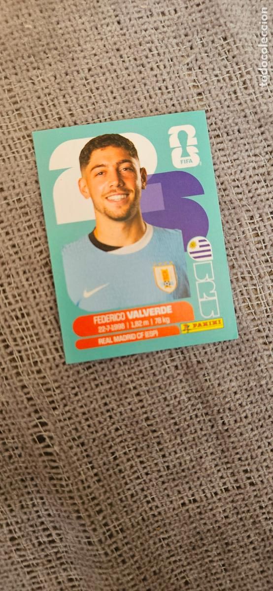 Figurine di Calcio: Uruguay Valverde 10 world cup mundial fifa estados unidos, canad&aacute; mexico panini 2026 26 sin pegar tr
