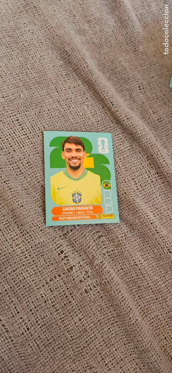Fu&szlig;ball-Sticker: Brasil Paquet&aacute; 9 world cup mundial fifa estados unidos, canad&aacute; mexico panini 2026 26 sin pegar tradi
