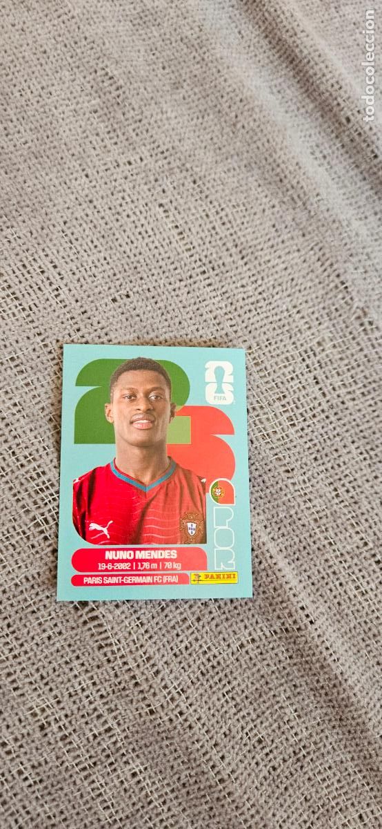 Fu&szlig;ball-Sticker: Portugal Nuno Mendes 7 world cup mundial fifa estados unidos, canad&aacute; mexico panini 2026 26 sin pegar