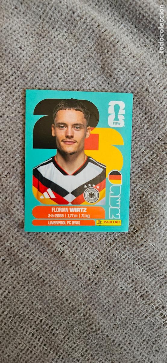 Fu&szlig;ball-Sticker: Alemania Wirtz 11 world cup mundial fifa estados unidos, canad&aacute; mexico panini 2026 26 sin pegar trad
