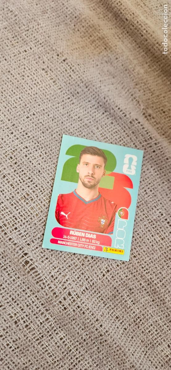 Fu&szlig;ball-Sticker: Portugal Ruben Dias 4 world cup mundial fifa estados unidos, canad&aacute; mexico panini 2026 26 sin pegar