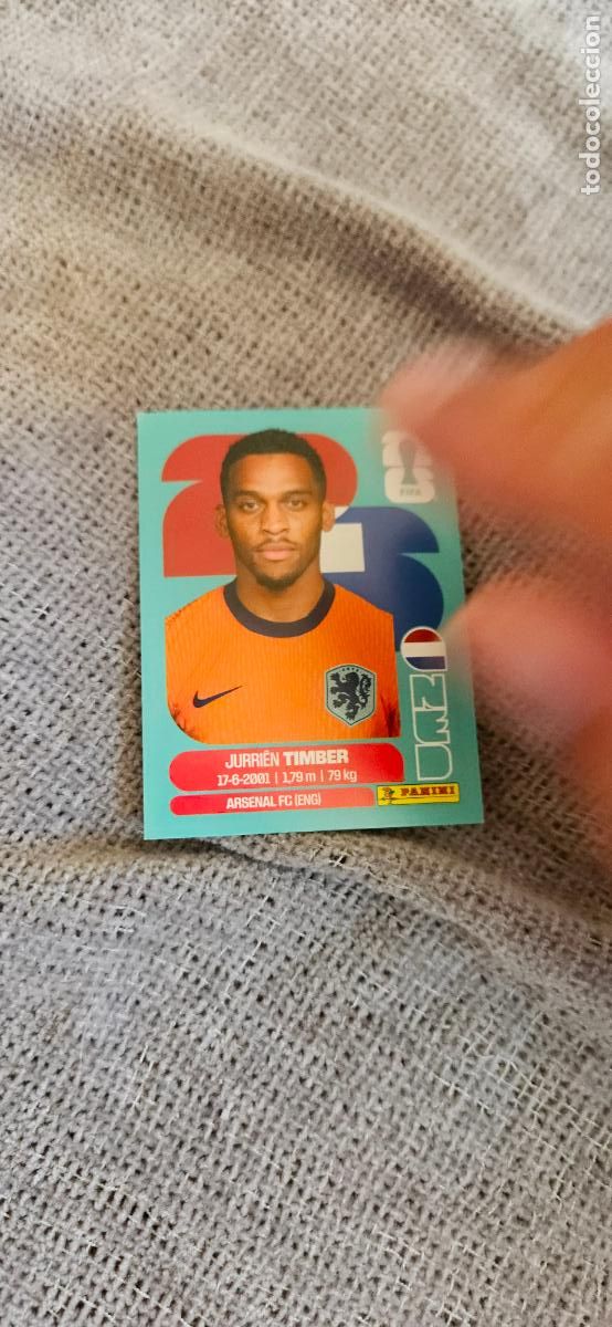 Football Stickers: Paises Bajos Timber world cup mundial fifa estados unidos, canad&aacute; mexico panini 2026 26 sin pegar tr