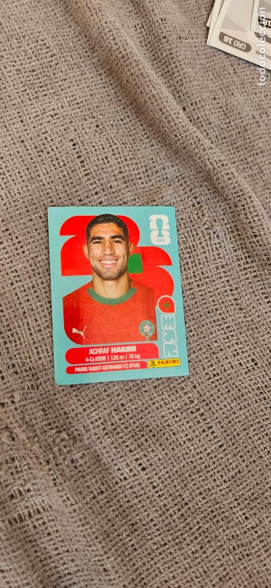 Cartes &agrave; collectionner de Football: Marruecos Achraf Hakimi world cup mundial fifa estados unidos, canad&aacute; mexico panini 2026 26 sin pega