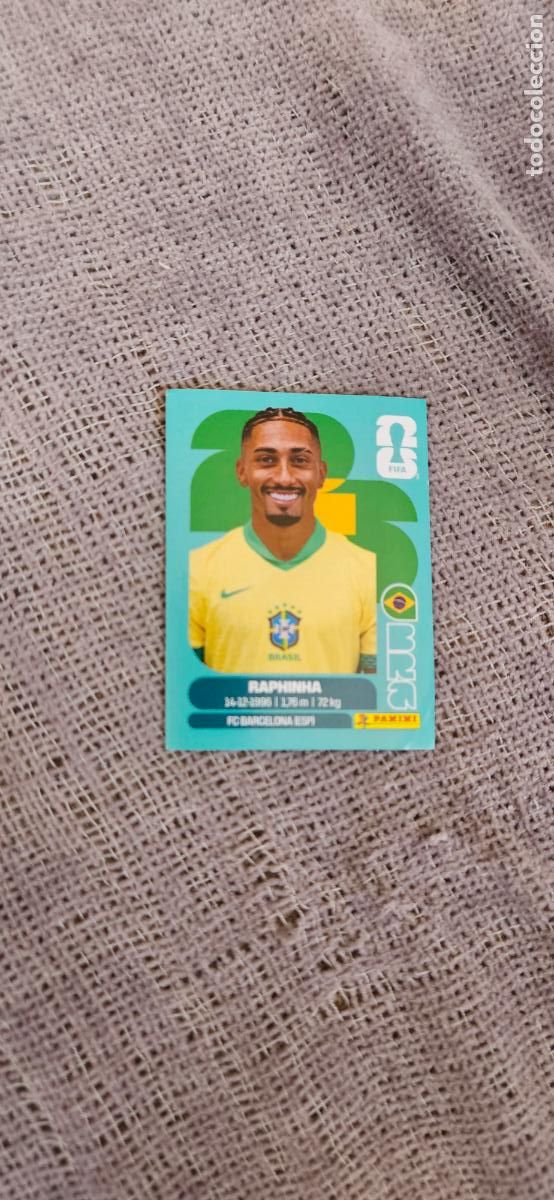 Cartes &agrave; collectionner de Football: Brasil Raphinha 19 world cup mundial fifa estados unidos, canad&aacute; mexico panini 2026 26 sin pegar tra