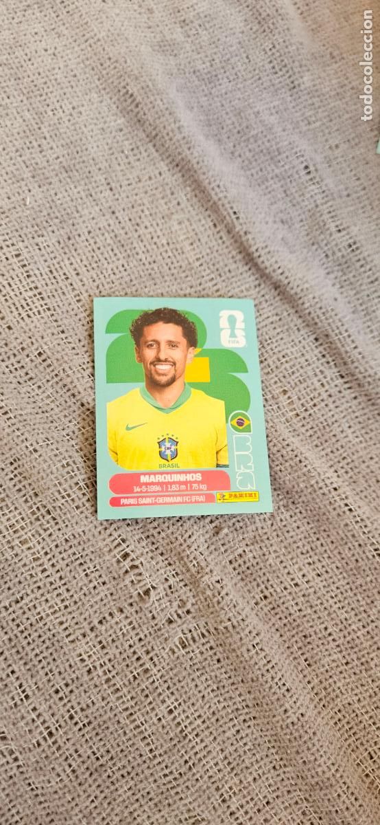 Cartes &agrave; collectionner de Football: Brasil Marquinhos 4 world cup mundial fifa estados unidos, canad&aacute; mexico panini 2026 26 sin pegar tr