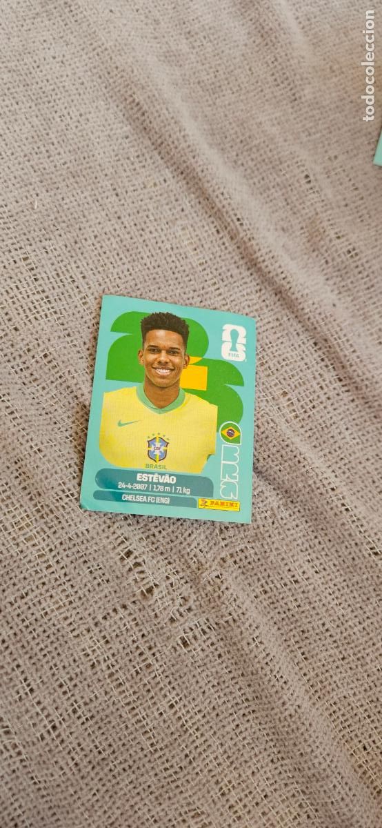 Cartes &agrave; collectionner de Football: Brasil Estevao 20 world cup mundial fifa estados unidos, canad&aacute; mexico panini 2026 26 sin pegar trad