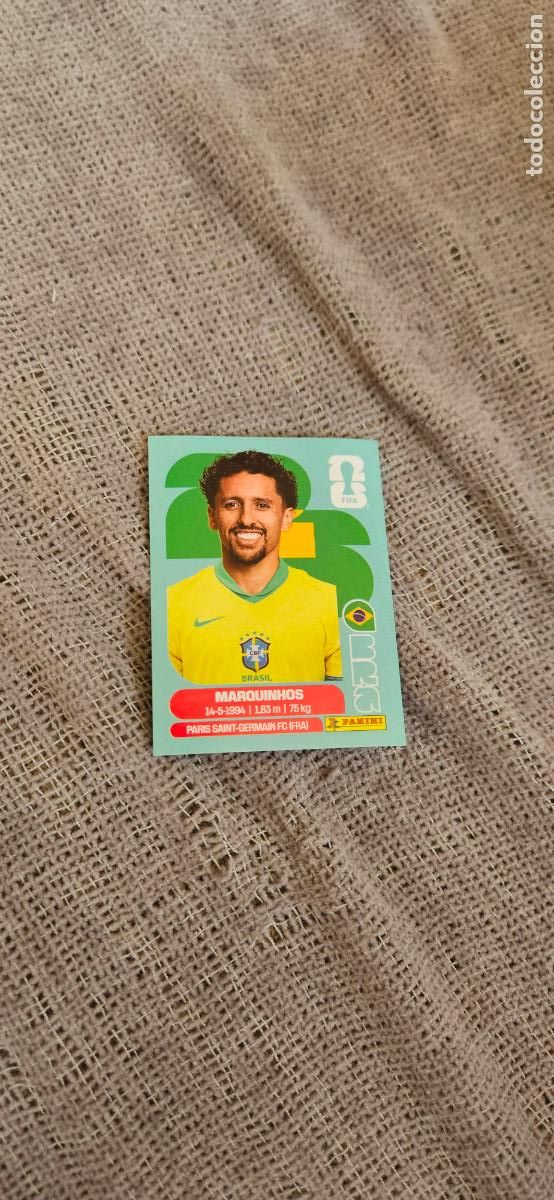 Cartes &agrave; collectionner de Football: Brasil Marquinhos 4 world cup mundial fifa estados unidos, canad&aacute; mexico panini 2026 26 sin pegar tr