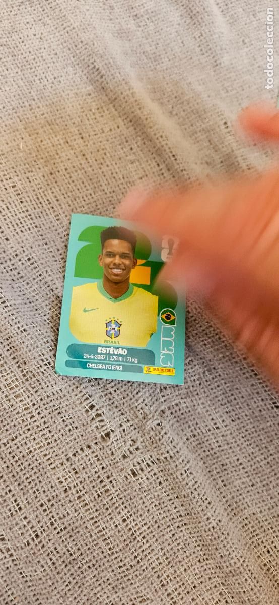 Cartes &agrave; collectionner de Football: Brasil Estevao 20 world cup mundial fifa estados unidos, canad&aacute; mexico panini 2026 26 sin pegar trad