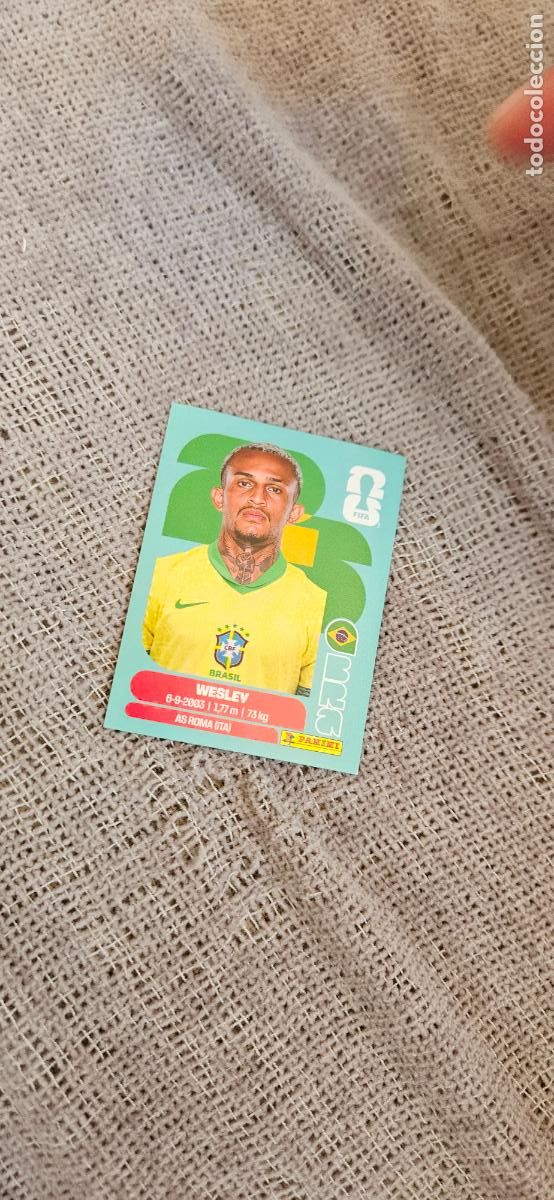 Cartes &agrave; collectionner de Football: Brasil Wesley 8 world cup mundial fifa estados unidos, canad&aacute; mexico panini 2026 26 sin pegar tradin
