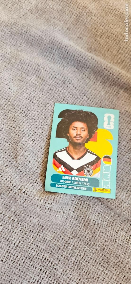 Cartes &agrave; collectionner de Football: Alemania adeyemi world cup mundial fifa estados unidos, canad&aacute; mexico panini 2026 26 sin pegar trad