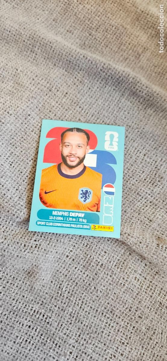 Cartes &agrave; collectionner de Football: Paises Bajos Depay 17 world cup mundial fifa estados unidos, canad&aacute; mexico panini 2026 26 sin pegar