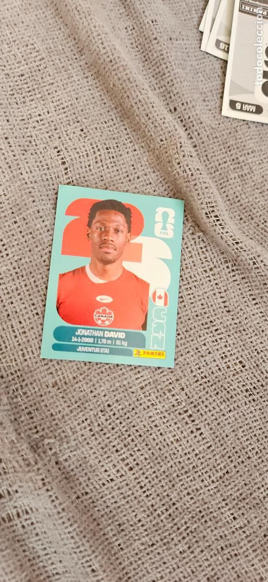 Fu&szlig;ball-Sticker: Canad&aacute; Jonathan David world cup mundial fifa estados unidos, canad&aacute; mexico panini 2026 26 sin pegar