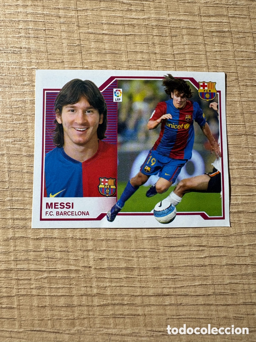 Cromos de f&uacute;tbol: CROMO LEO MESSI BARCELONA NUNCA PEGADO LIGA ESTE 07 08 2007 2008