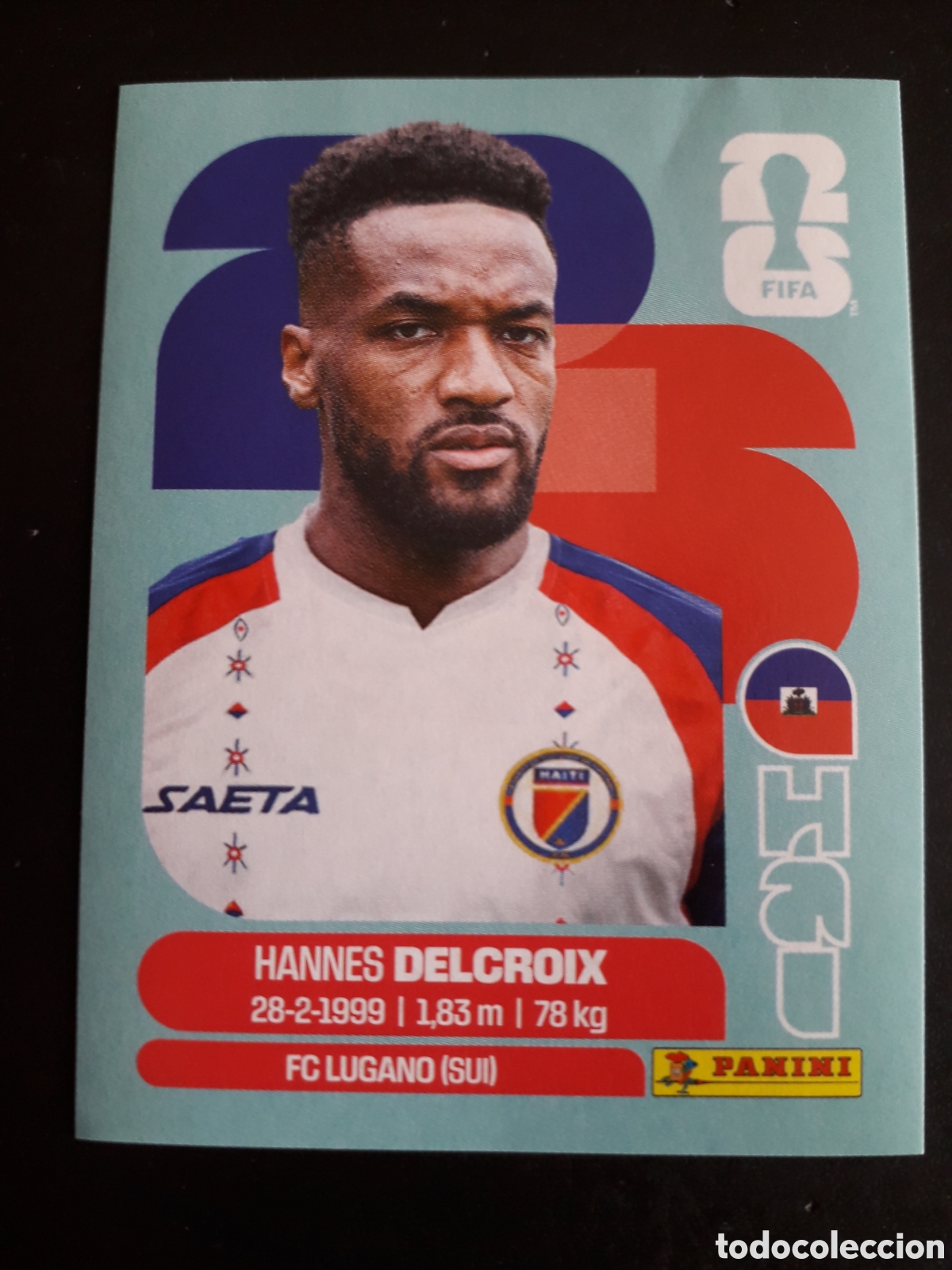 Cromos de f&uacute;tbol: DELCROIX HAIT&Iacute; HAI 9 MUNDIAL F&Uacute;TBOL 2026 FIFA WORLD CUP PANINI SIN PEGAR PEDIDO M&Iacute;NIMO 3&euro;