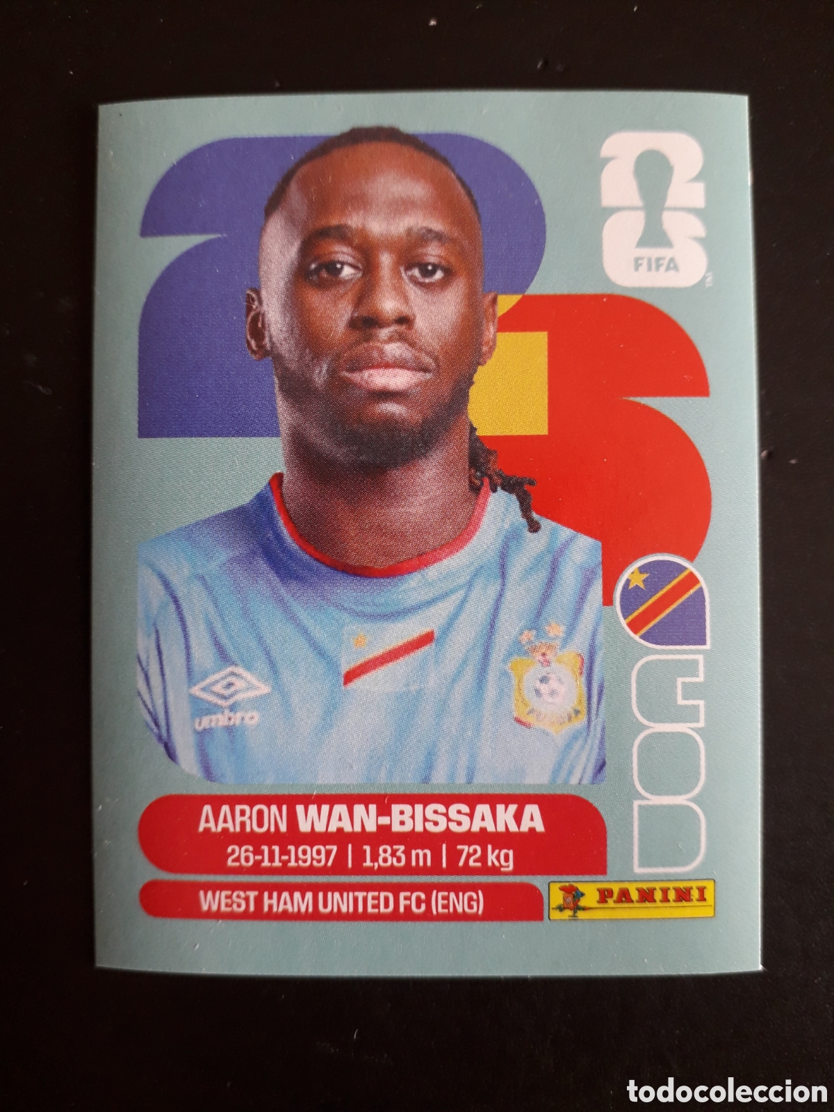 Cromos de f&uacute;tbol: WAN BISSAKA CONGO COD 3 MUNDIAL F&Uacute;TBOL 2026 FIFA WORLD CUP PANINI SIN PEGAR PEDIDO M&Iacute;NIMO 3&euro;.