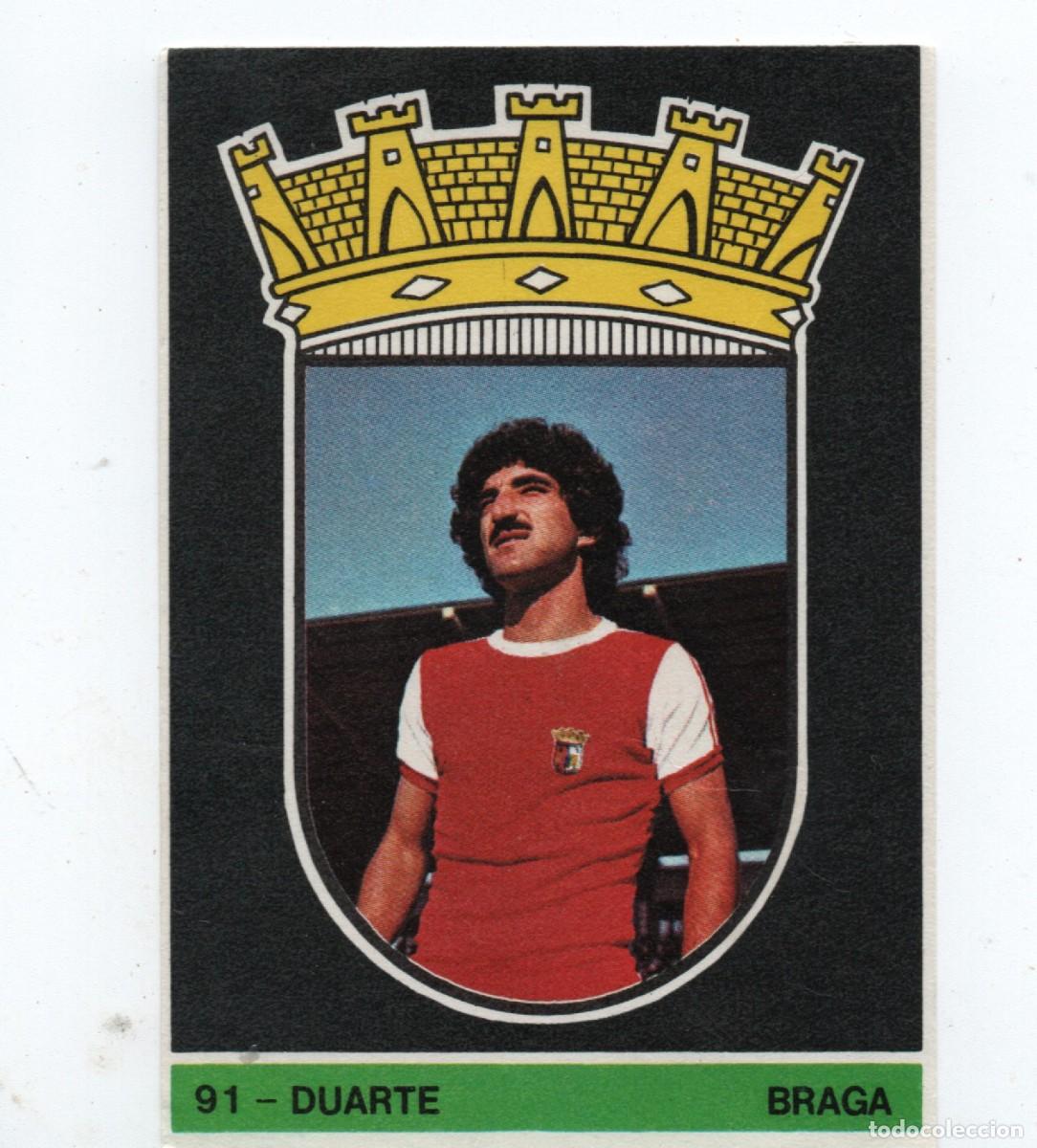 Cromos de f&uacute;tbol: PORTUGAL VINTAGE FOOTBALL STICKER # 91 DUARTE, SPORTING BRAGA, NORMAL CONDITION