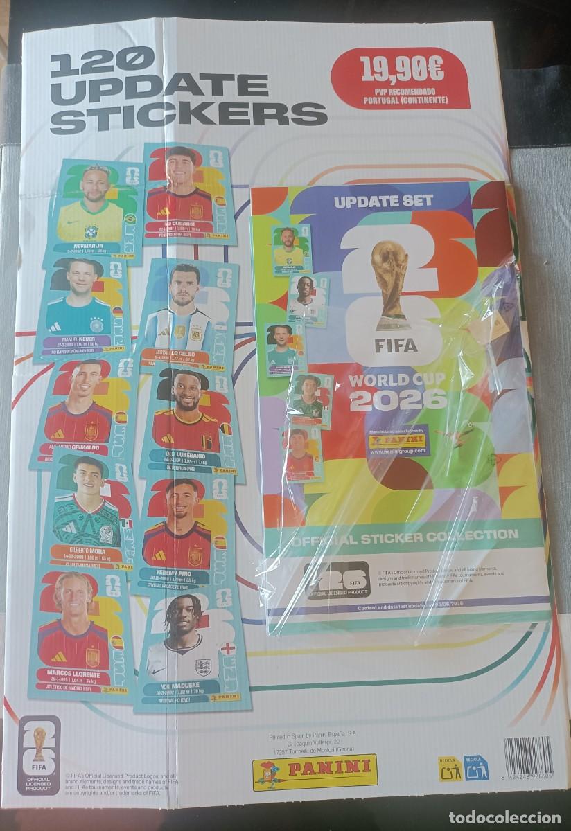 Cromos de f&uacute;tbol: Mundial 2026 Panini 120 Stickers Update Actualizaci&oacute;n