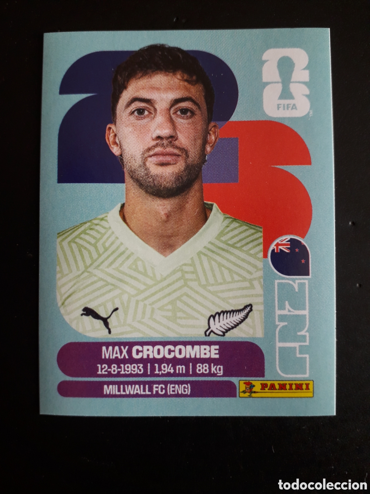 Cromos de f&uacute;tbol: CROCOMBE NUEVA ZELANDA NZL 2 MUNDIAL F&Uacute;TBOL 2026 FIFA WORLD CUP PANINI SIN PEGAR PEDIDO M&Iacute;NIMO 3&euro;