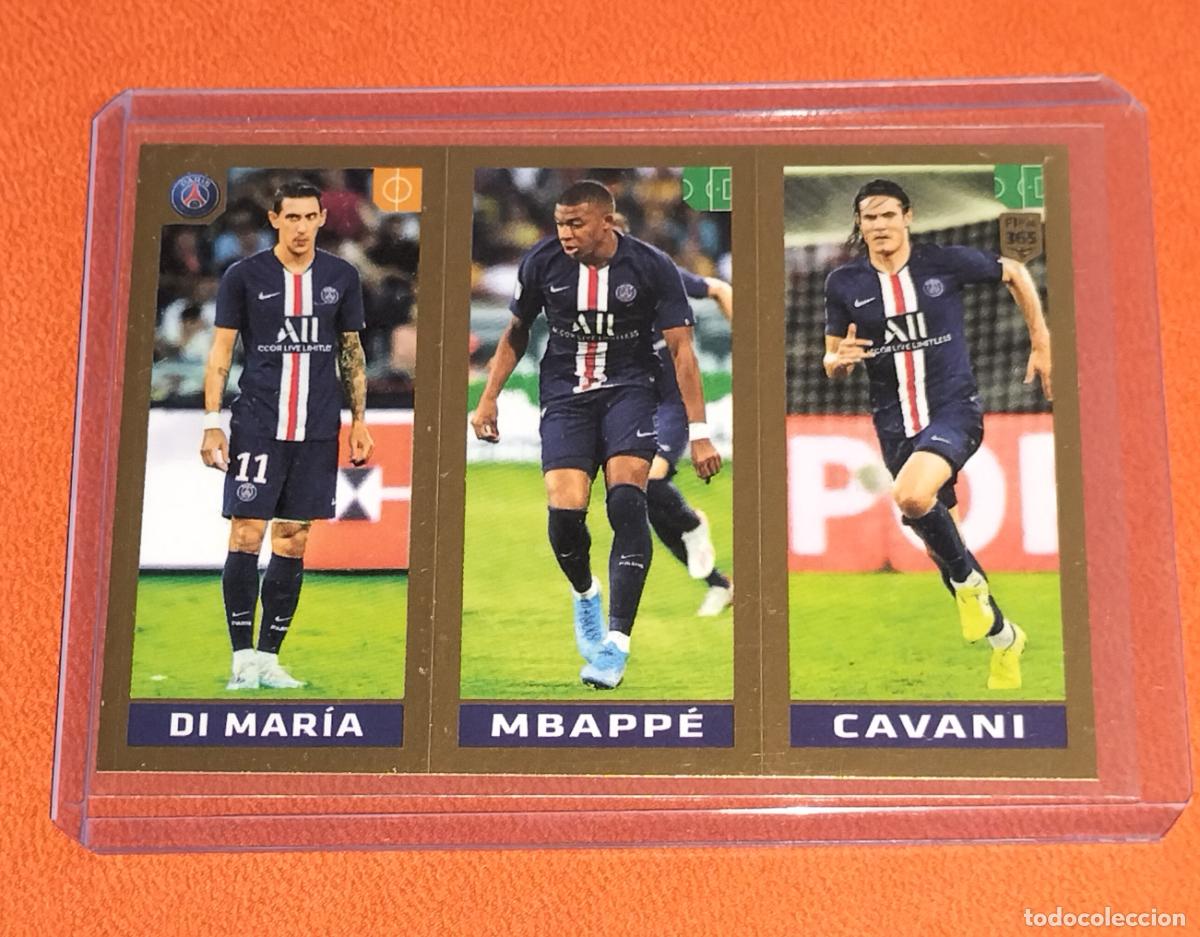 Cartes &agrave; collectionner de Football: 146 MBAPPE DI MARIA CAVANI PARIS SAINT-GERMAIN VERSION BLUE BACK STICKER FIFA 365 19 20 2019 2020