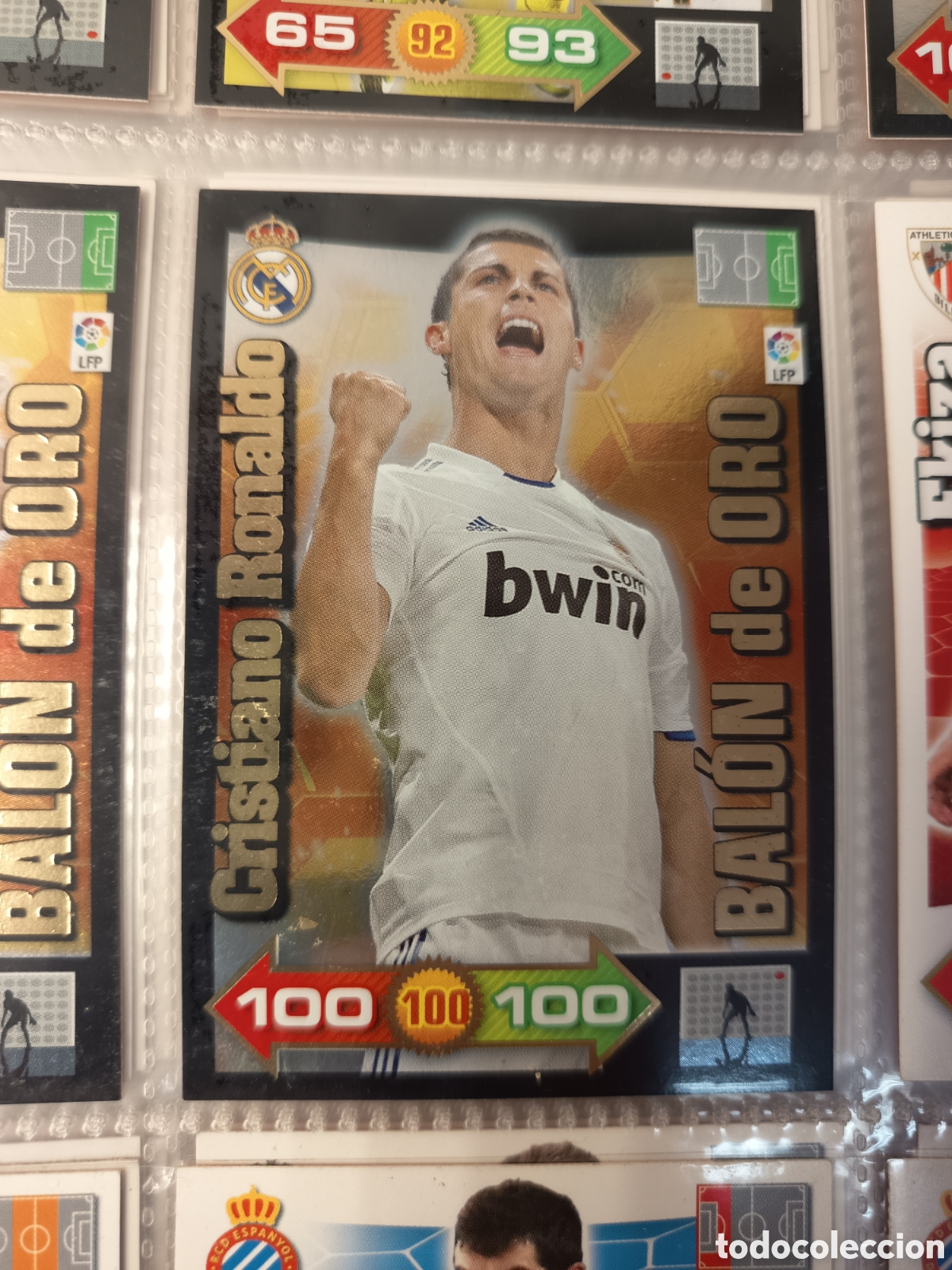 Cromos de f&uacute;tbol: ADRENALYN LIGA 2010 2011 BALON DE ORO CRISTIANO RONALDO REAL MADRID