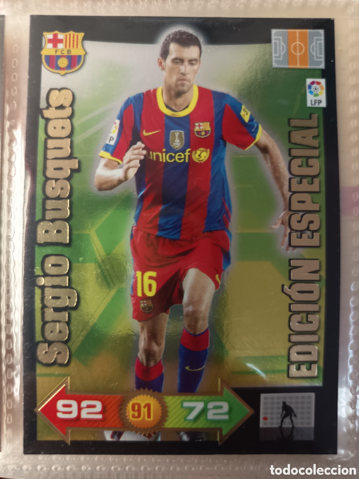 Cartes &agrave; collectionner de Football: ADRENALYN LIGA 2010 2011 EDICION ESPECIAL SERGIO BUSQUETS BARCELONA