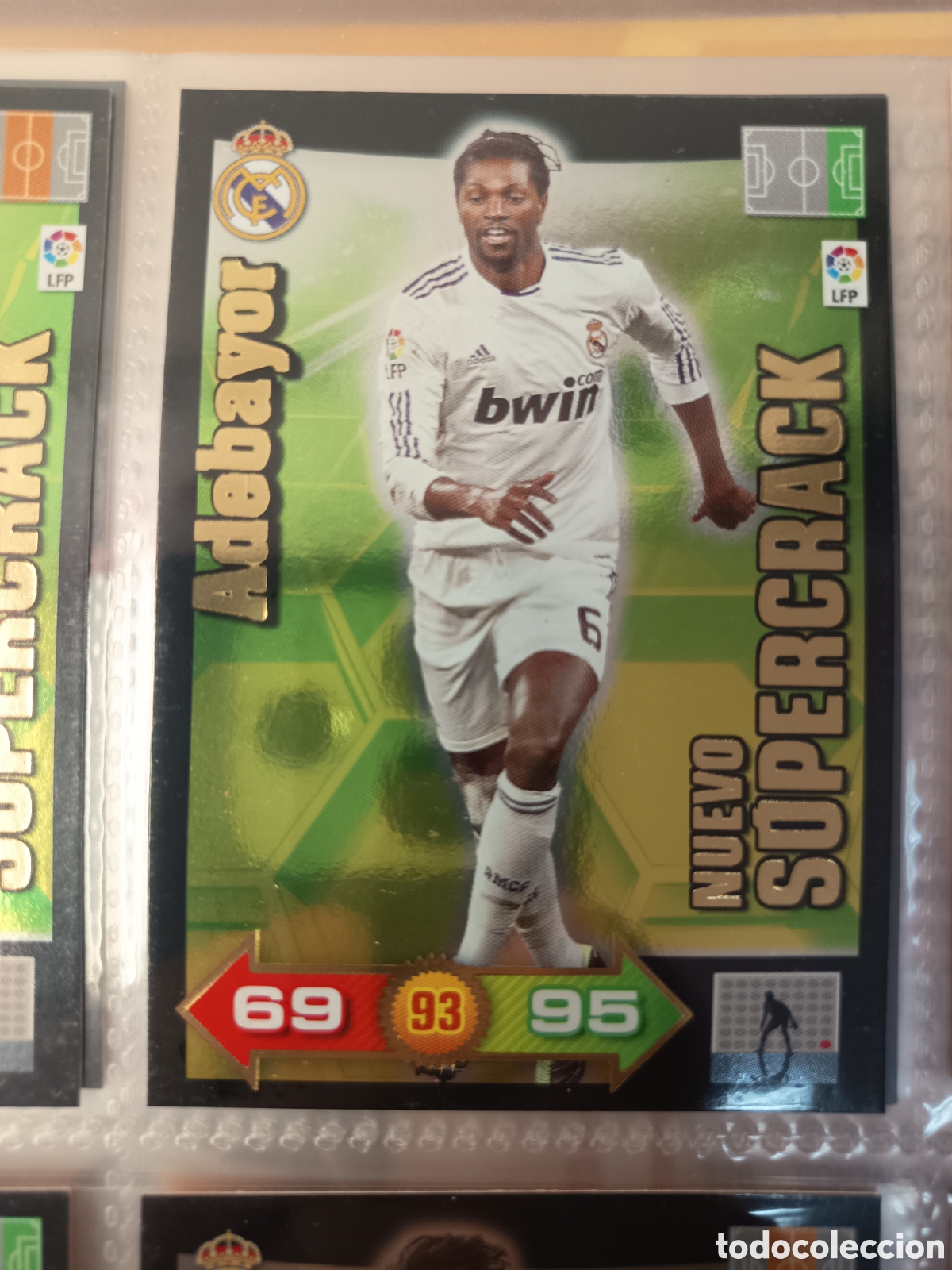 Fu&szlig;ball-Sticker: ADRENALYN LIGA 2010 2011 NUEVO SUPERCRACK ADEBAYOR REAL MADRID