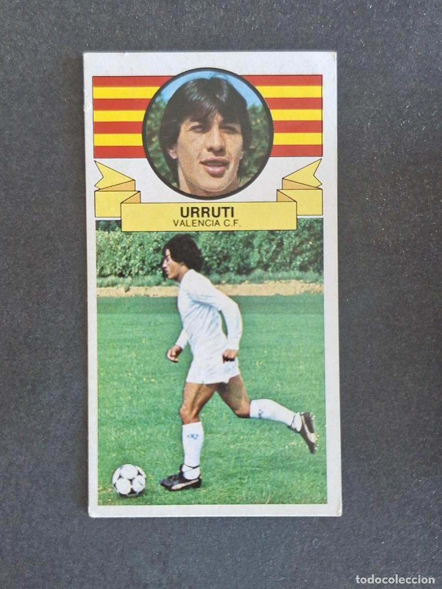 Cromos de f&uacute;tbol: L4 URRUTI VALENCIA C. F. LIGA ESTE 1985 1986 85 86 DESPEGADO RECUPERADO