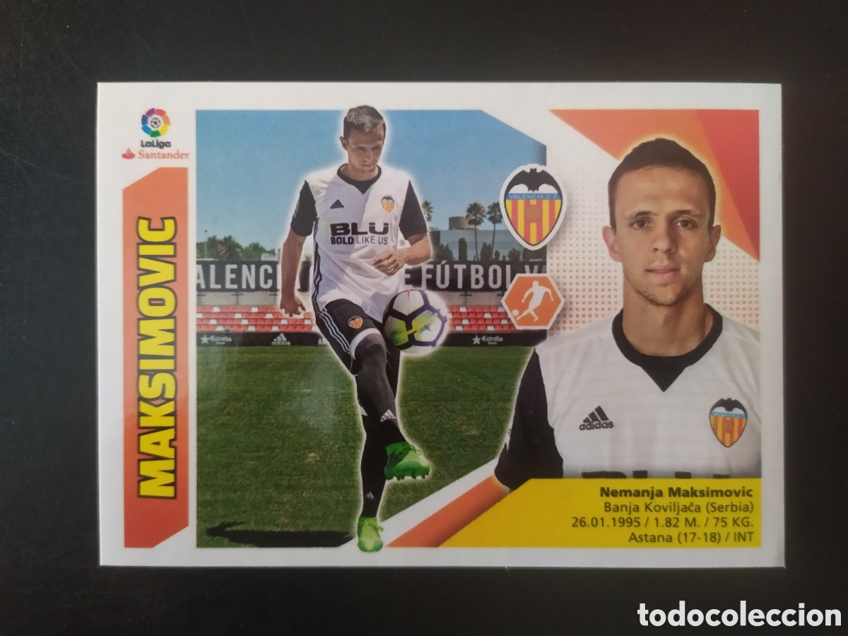 Cromos de f&uacute;tbol: Liga este 2017 2018 17 18 panini Maksimovic n&deg; 8 Valencia
