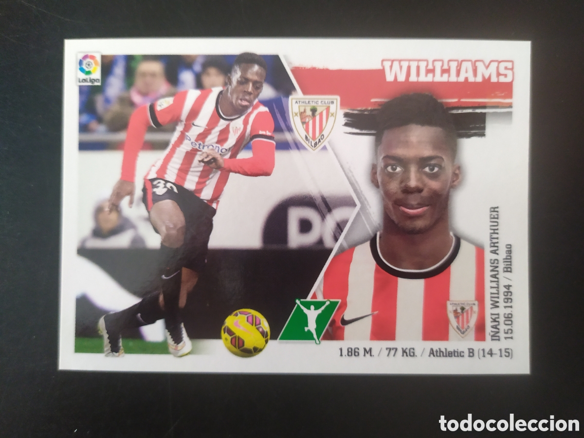 Cromos de f&uacute;tbol: Liga este 2015 2016 15 16 panini Williams error n&deg; 20 Athletic Bilbao
