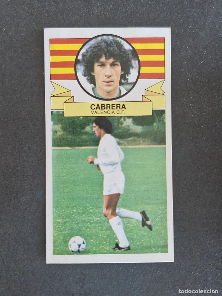 Cromos de f&uacute;tbol: L4 CABRERA VALENCIA C. F. LIGA ESTE 1985 1986 85 86 DESPEGADO RECUPERADO