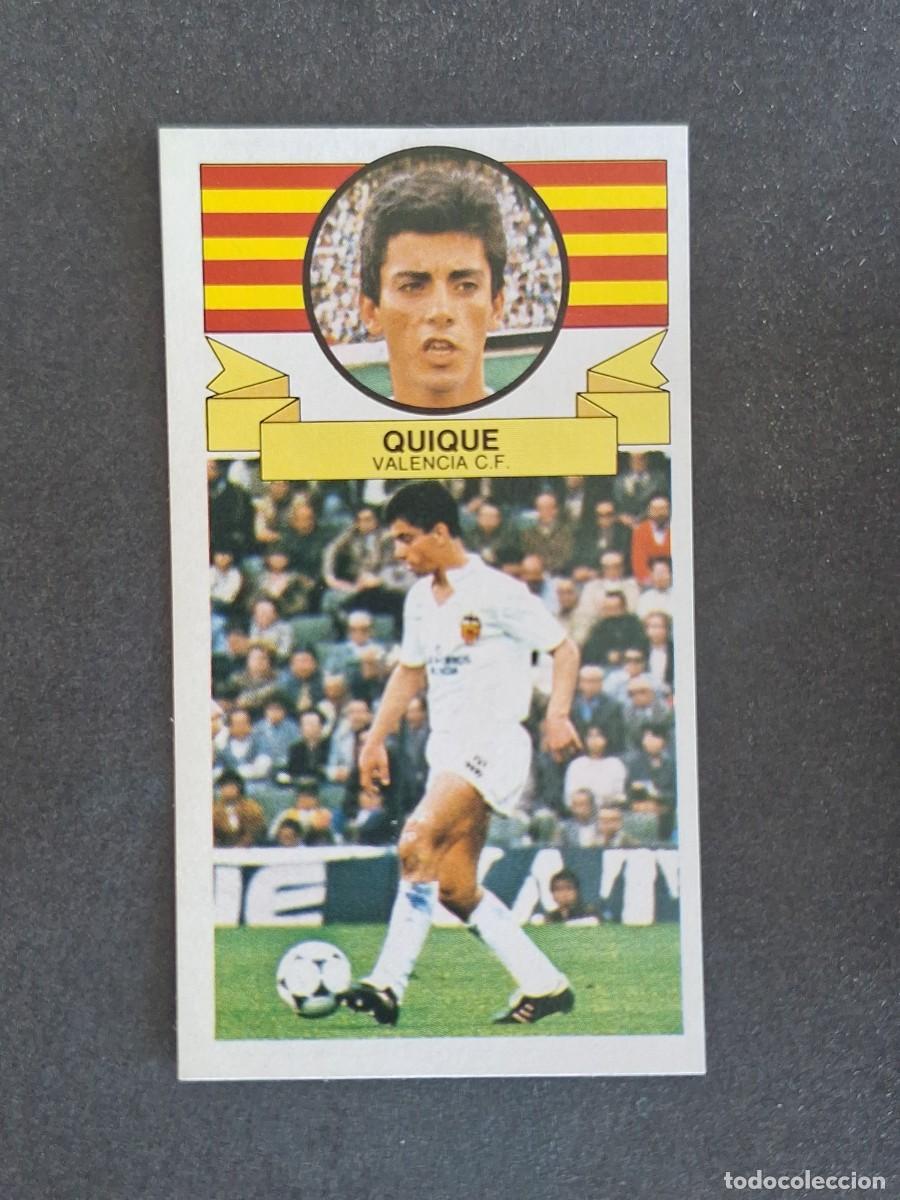 Cromos de f&uacute;tbol: L4 QUIQUE VALENCIA C. F. LIGA ESTE 1985 1986 85 86 DESPEGADO RECUPERADO