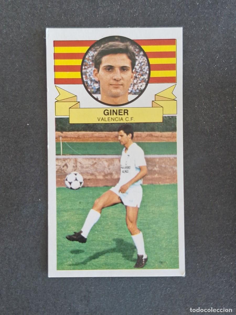 Cromos de f&uacute;tbol: L4 GINER VALENCIA C. F. LIGA ESTE 1985 1986 85 86 DESPEGADO RECUPERADO