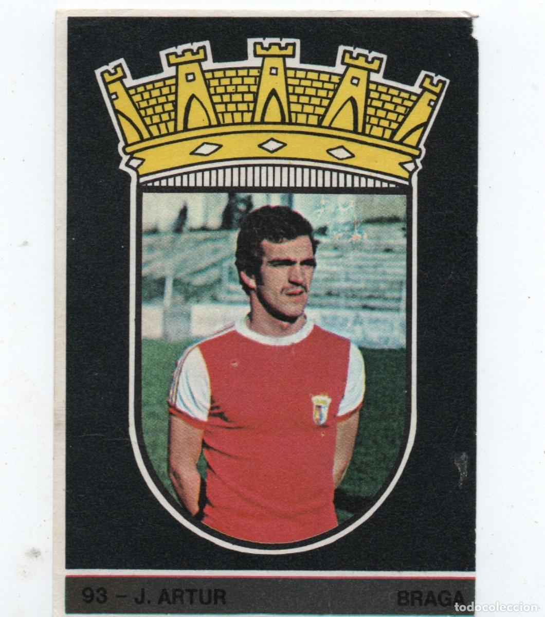 Cromos de f&uacute;tbol: PORTUGAL VINTAGE FOOTBALL STICKER # 93 J. ARTUR, SPORTING CLUBE DE BRAGA, NORMAL CONDITION
