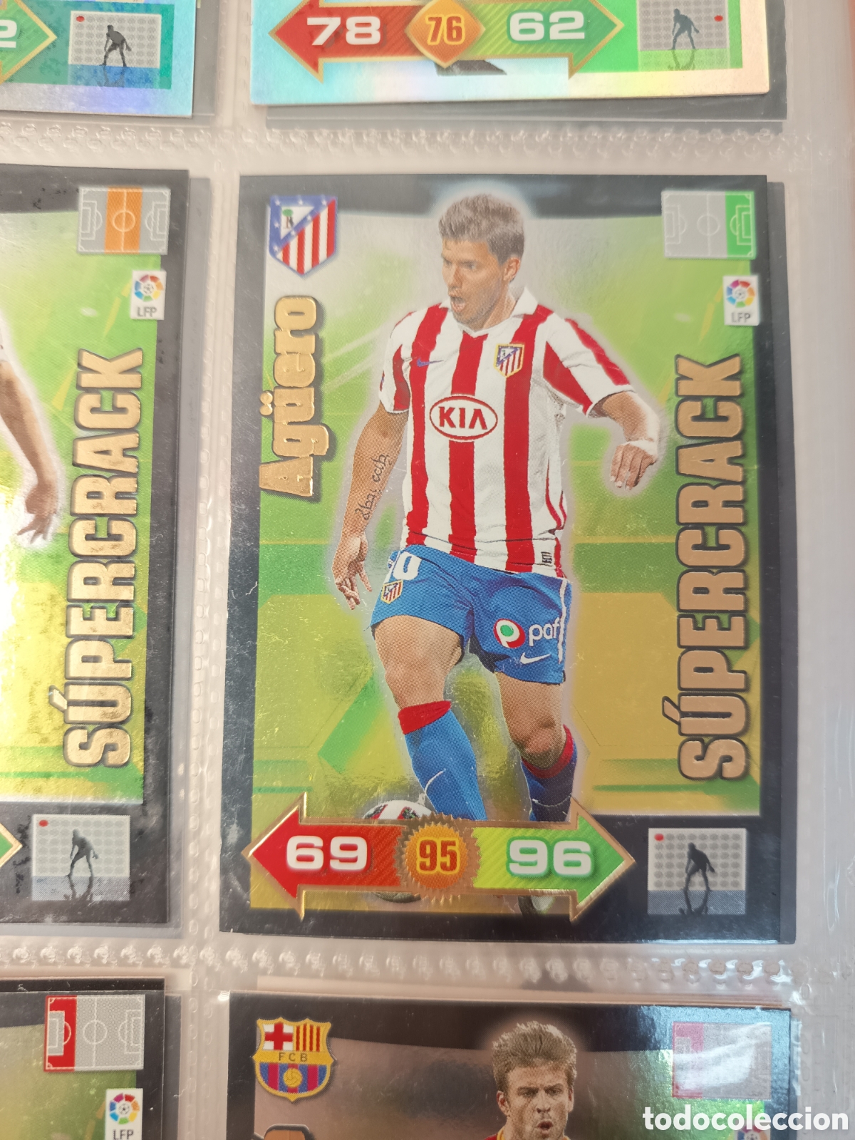 Fu&szlig;ball-Sticker: ADRENALYN LIGA 2010 2011 SUPERCRACK AGUERO ATLETICO MADRID